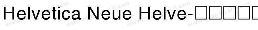 Helvetica Neue Helve字体转换